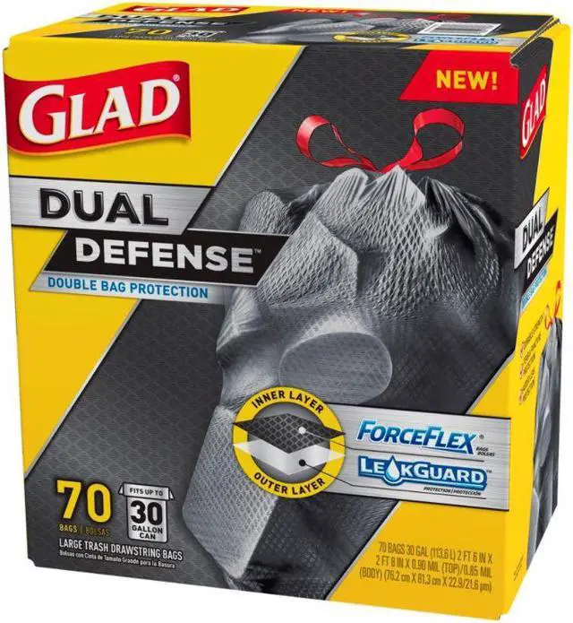 Alt view image 7 of 12 - Glad ForceFlex Trash Bag 70 EA/BX