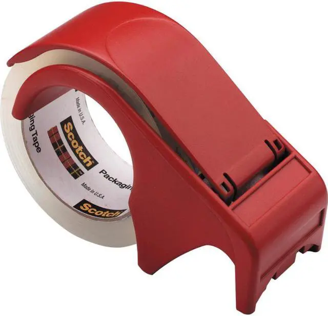 Alt view image 9 of 10 - 3M DP300RD Handheld Packaging Tape Dispenser  3   core  Heavy Duty Plastic  Red