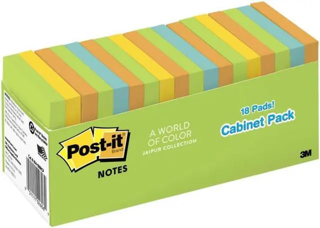 Alt view image 9 of 20 - Post-It Notes Note,3x3,18pad Cab,Brites 65418BRCP