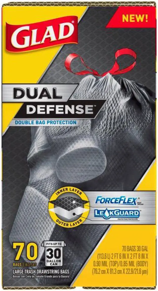 Alt view image 8 of 12 - Glad ForceFlex Trash Bag 70 EA/BX