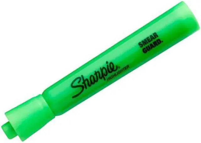 Alt view image 6 of 18 - Sharpie Accent Tank Style Highlighter Chisel Tip Fluorescent Green Dozen 25026