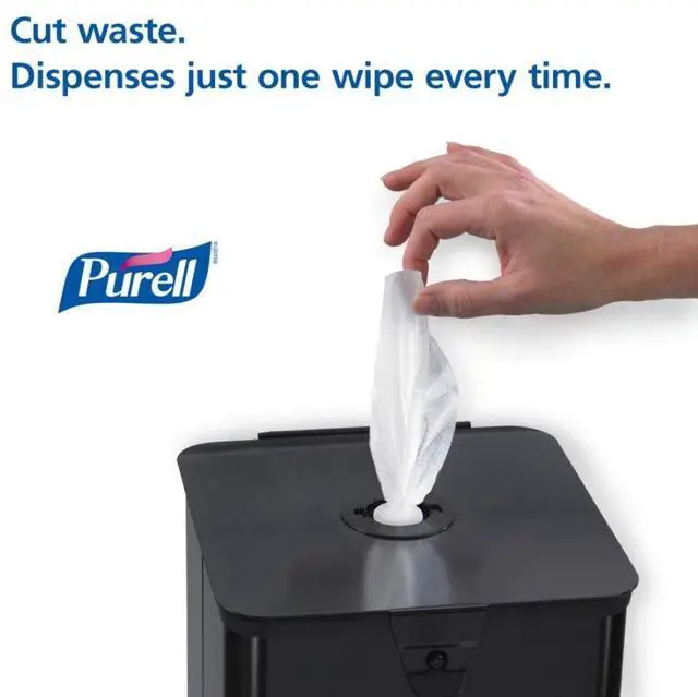 Alt view image 6 of 10 - Gojo 911802 Sanitizing Wipes, 6 x 8, White, 1200/Refill Pouch, 2/Carton