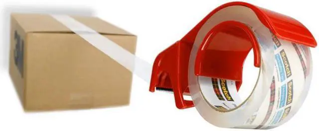 Alt view image 8 of 10 - 3M DP300RD Handheld Packaging Tape Dispenser  3   core  Heavy Duty Plastic  Red