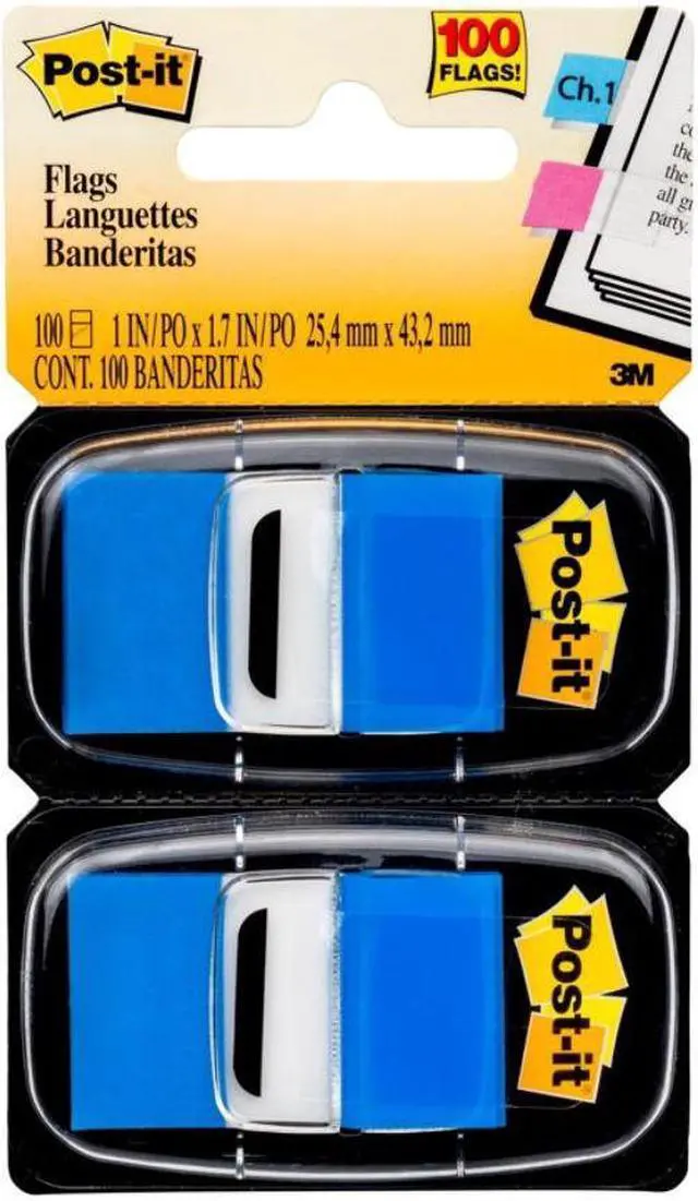 Alt view image 8 of 20 - Post-It Flags Standard Page Flags in Dispenser, Blue, 100 Flags/Dispenser 680BE2