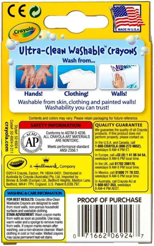 Alt view image 14 of 20 - Crayola Washable Crayons-24/Pkg