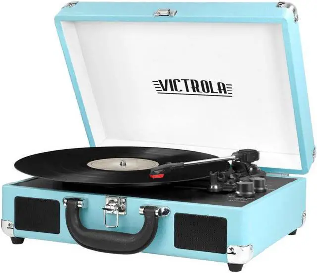 Alt view image 5 of 14 - INNOVATIVE TECHNOLOGY INN-VSC-550BT-TRQ BLUETOOTH SUITCASE TURNTABLE IN TURQUOIS