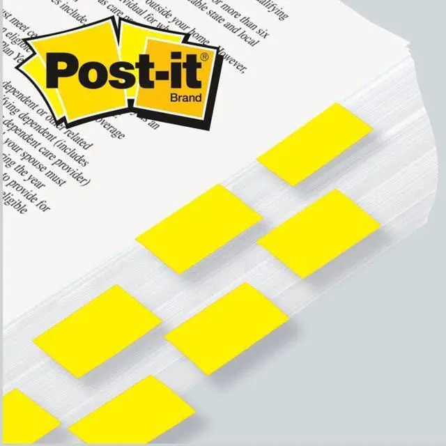 Alt view image 7 of 20 - 3M 680YW2 Standard Tape Flags in Dispenser Yellow 100 Flags per Dispenser - OEM