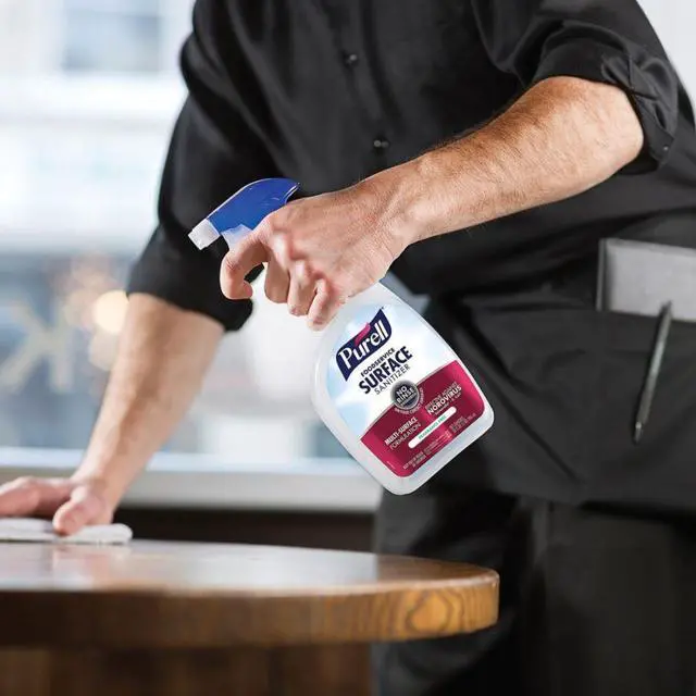Alt view image 3 of 5 - PURELL Foodservice Surface Sanitizer 1 Gallon - Kills Norovirus in 30 Seconds, Fragrance Free, RTU (Pack of 4)