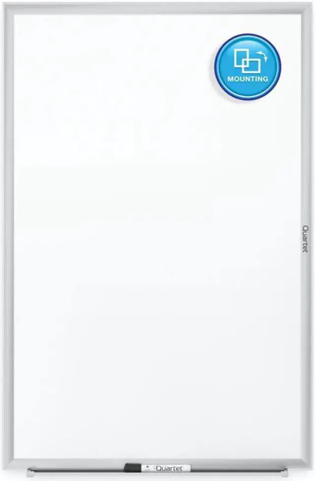 Alt view image 11 of 20 - Quartet Classic Series Melamine Whiteboard 36 x 24 Silver Aluminum Frame S533