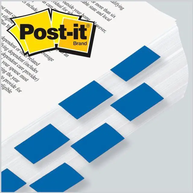 Alt view image 9 of 20 - Post-It Flags Standard Page Flags in Dispenser, Blue, 100 Flags/Dispenser 680BE2
