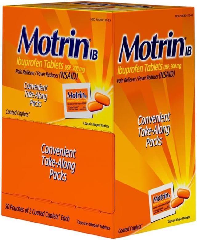 Alt view image 5 of 14 - Motrin IB Ibuprofen Tablets Two-Pack 50 Packs/Box 48152