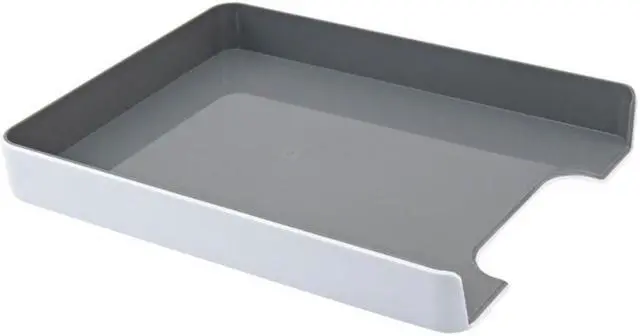 Main image of Fusion Letter Tray, 1 3/4"H x 10"W x 12 3/4"D, White/Gray