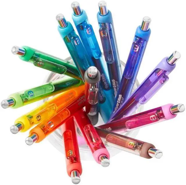 Alt view image 12 of 18 - InkJoy Gel Pen, Retractable, Micro 0.5 mm, Blue Ink, Blue Barrel, Dozen 1951722