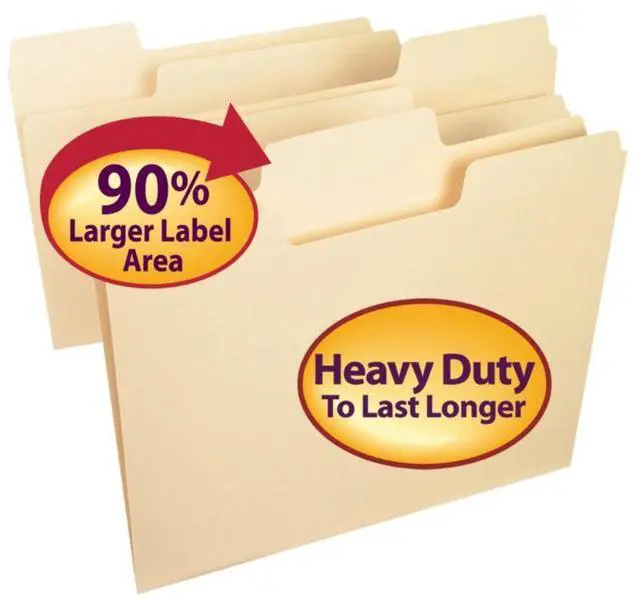 Alt view image 5 of 18 - Smead 15401 - SuperTab Heavyweight Folder, Manila, 1/3 Cut, Legal, 50/BX