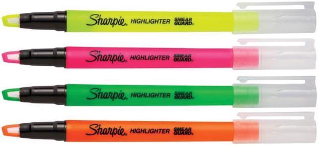 Sharpie® Clear View® Stick Highlighters, Chisel Tip, Assorted Ink Colors,  Pack Of 4 