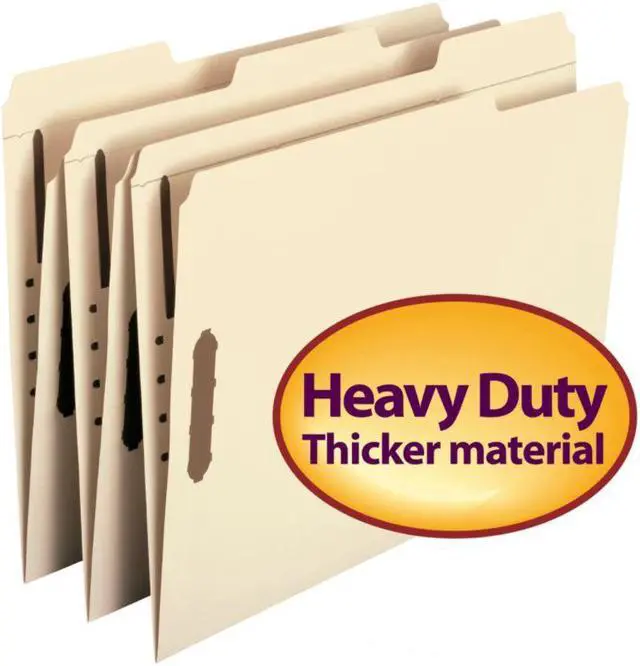 Alt view image 6 of 18 - Smead 1/3 Tab Cut Letter Recycled Fastener Folder - 8 1/2" x 11" - 2 x 2K Fastener(s) - Top Tab Location - Assorted Position Tab Position - Manila - Manila - 10% - 50 / Box