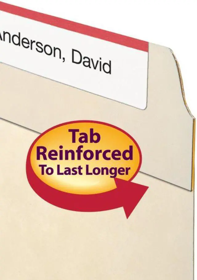 Alt view image 5 of 18 - Smead 1/3 Tab Cut Letter Recycled Fastener Folder - 8 1/2" x 11" - 2 x 2K Fastener(s) - Top Tab Location - Assorted Position Tab Position - Manila - Manila - 10% - 50 / Box