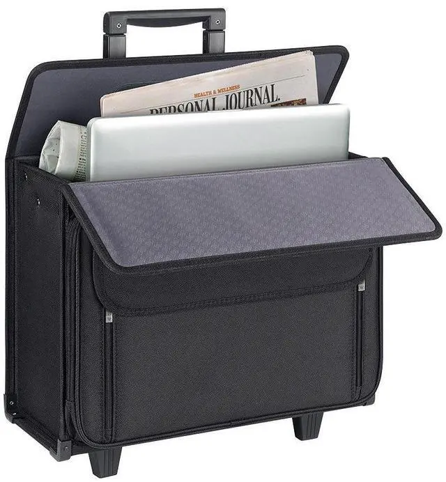 Alt view image 5 of 18 - Solo Classic Rolling Catalog Case 17.3" 18" x 7" x 14" Black B1514
