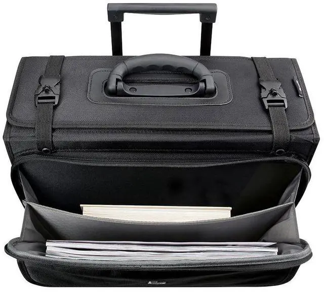 Alt view image 6 of 18 - Solo Classic Rolling Catalog Case 17.3" 18" x 7" x 14" Black B1514