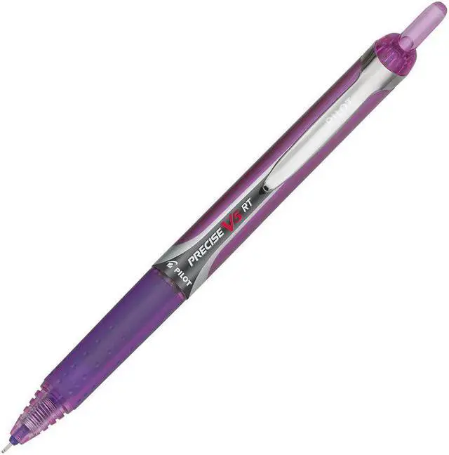 Alt view image 3 of 13 - Pilot Precise V5RT Retractable Roller Ball Pen Purple Ink .5mm 26066