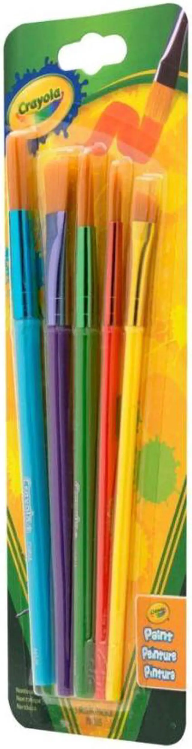 Alt view image 13 of 20 - Crayola Llc 05-3506 5 Pack Assorted Colors Crayola Paint Brush Set