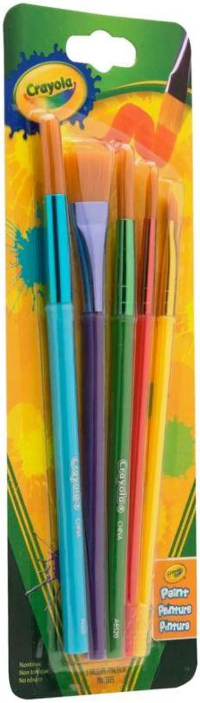 Alt view image 12 of 20 - Crayola Llc 05-3506 5 Pack Assorted Colors Crayola Paint Brush Set