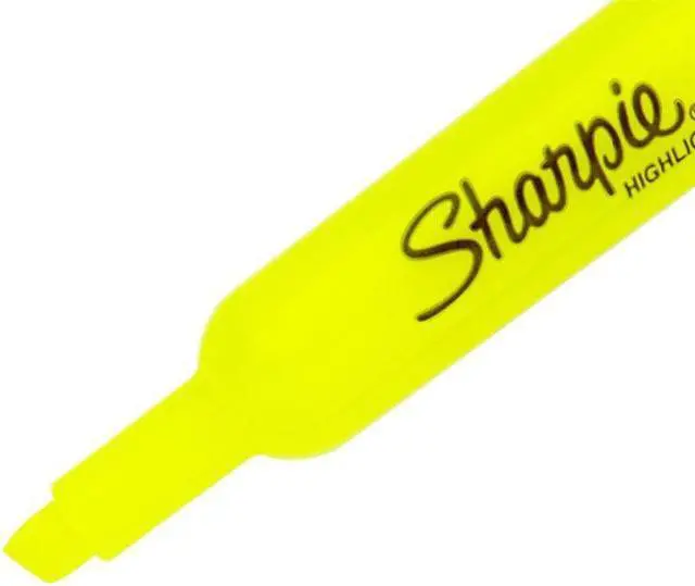 Alt view image 6 of 16 - Sharpie Accent Tank Style Highlighter Chisel Tip Fluorescent Yellow Dozen 25025