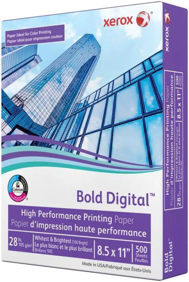 Alt view image 5 of 18 - Xerox Bold Digital Printing Paper 8 1/2 x 11 White 500 Sheets/RM 3R11760