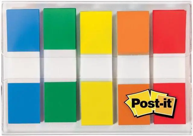Alt view image 6 of 17 - Post-it Page Flags in Portable Dispenser 5 Standard Colors 20 Flags/Color 6835CF