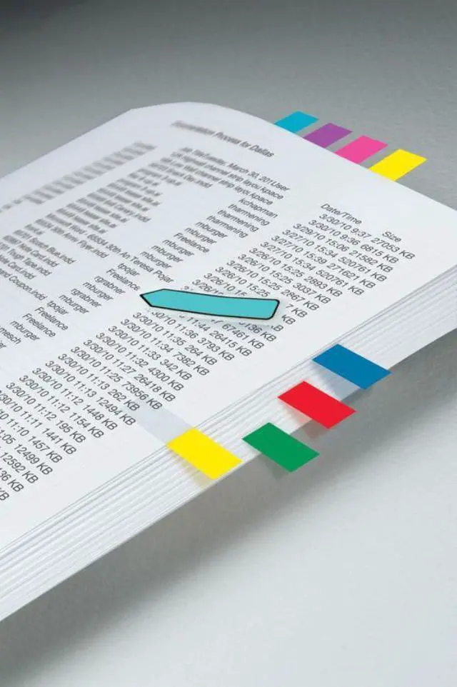 Alt view image 7 of 17 - Post-it Page Flags in Portable Dispenser 5 Standard Colors 20 Flags/Color 6835CF