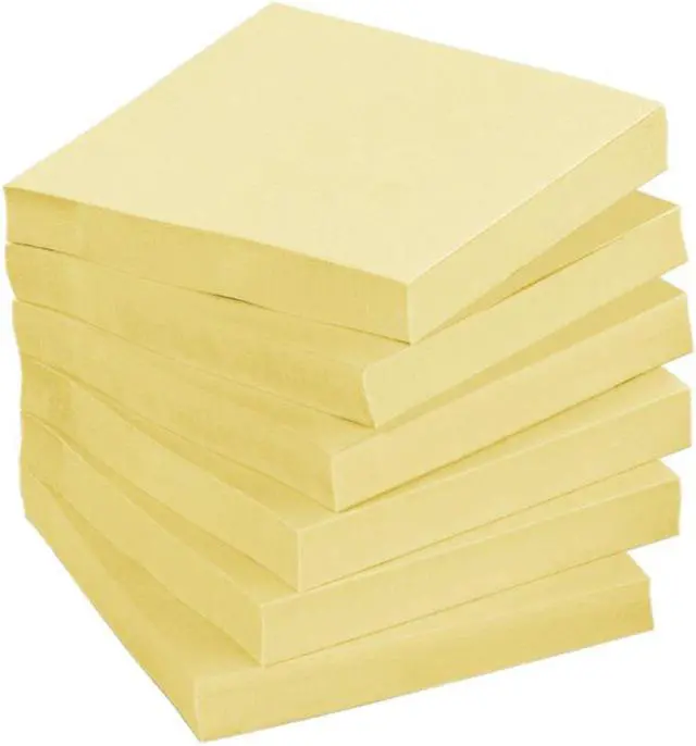 Alt view image 3 of 17 - Post-it Recycled Note Pad Cabinet Pack 3 x 3 Canary Yellow 75-Sheet 24/Pack