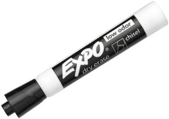 Alt view image 7 of 9 - Expo Low Odor Dry Erase Markers, Chisel Tip, Black Ink, 4-Count (80661)