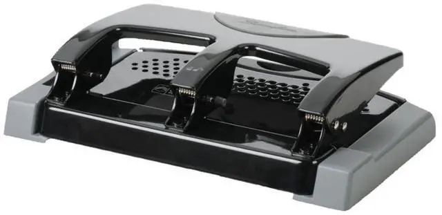 Alt view image 10 of 20 - Swingline 45-Sheet SmartTouch Three-Hole Punch 9/32" Holes Black/Gray 74136