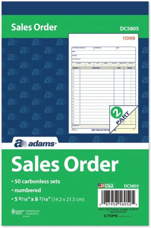 Alt view image 11 of 17 - Adams Carbonless Sales Order Books