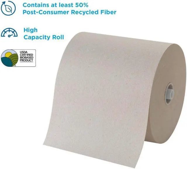 Alt view image 3 of 16 - Georgia-Pacific Pacific Blue Brown Ultra Towels - 7.87" x 1150 ft - Brown - Paper - Flexible, Chlorine-free, Biodegradable - 6 - 6 / Carton