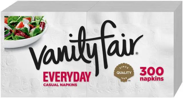 Alt view image 2 of 7 - Vanity Fair VanityFair Everyday Napkins - 2 Ply - White - Paper - Soft, Strong, Absorbent - For Breakfast, Dinner - 300