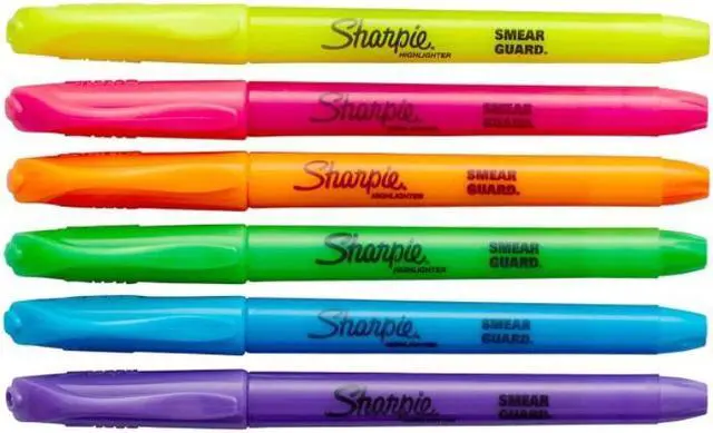 Alt view image 4 of 20 - Sharpie Accent Pocket Style Highlighter Chisel Tip Assorted Ink 12 per Set 27145