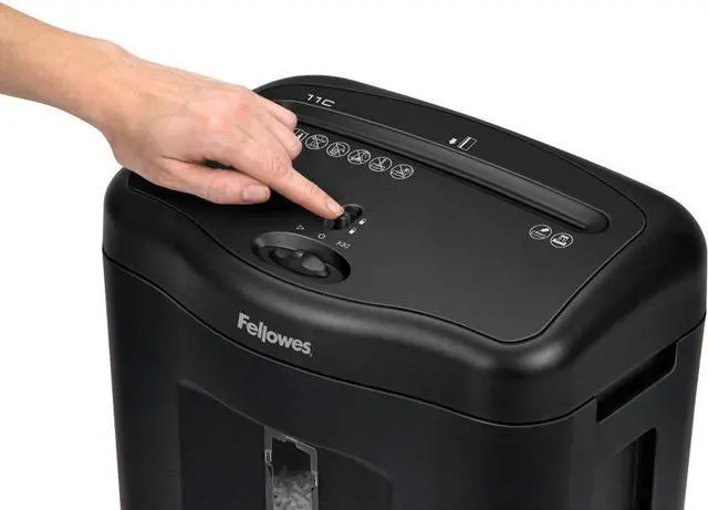 Alt view image 7 of 20 - Fellowes Powershred 11C Cross-Cut Shredder 11 Sheet Capacity 4350001