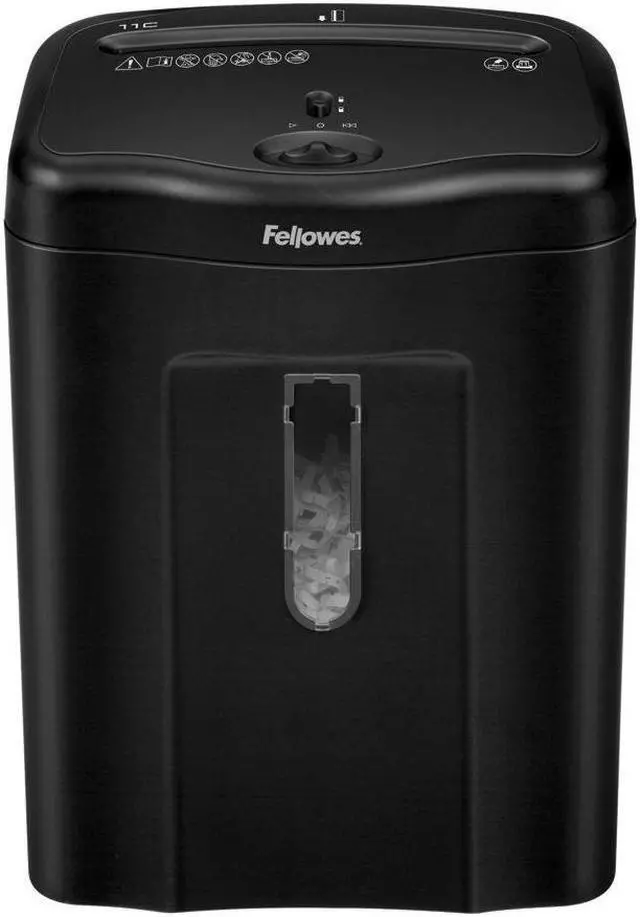 Alt view image 6 of 20 - Fellowes Powershred 11C Cross-Cut Shredder 11 Sheet Capacity 4350001