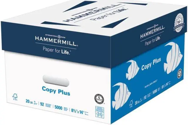 Alt view image 2 of 9 - Hammermill Copy Plus 8.5" x 14" Copy Paper 20 lbs 92 Brightness 500/Ream 122564