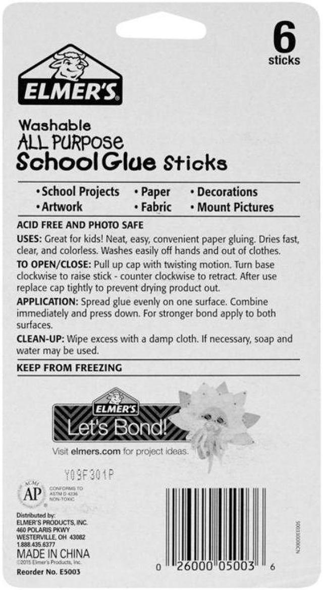 Elmers School Glue Stick, Washable, School Supplies