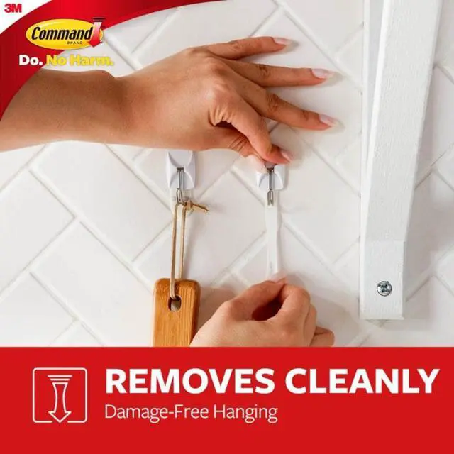 Alt view image 6 of 8 - 3M™ Command™ Mega Pack Utility Hooks, Small, White, Pack Of 28 Hooks