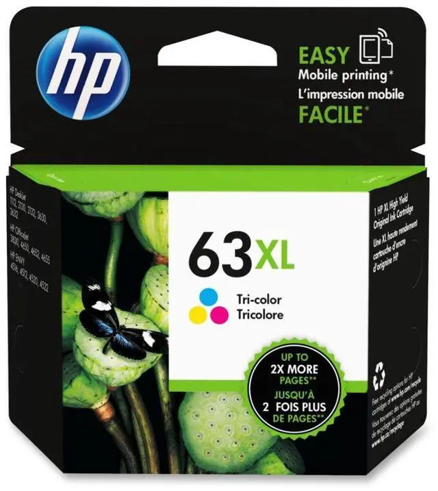 Alt view image 8 of 18 - HP 63XL High Yield Ink Cartridge - Cyan/Magenta/Yellow