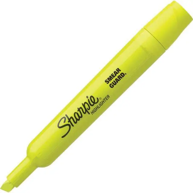 Alt view image 8 of 16 - Sharpie Accent Tank Style Highlighter Chisel Tip Fluorescent Yellow Dozen 25025