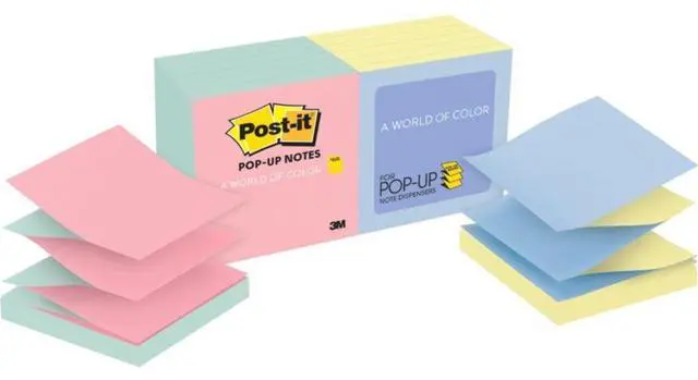 Alt view image 10 of 20 - Post-it Pop-up Notes 3" x 3" Beachside Café Collection 90 Sheet/Pad 12 Pads/Pack (R330UALT)