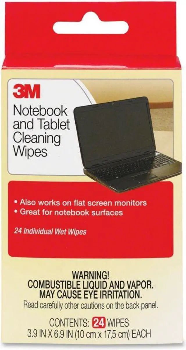 Alt view image 12 of 20 - 3M Notebook Screen Cleaning Wipes - 6 PK/BX