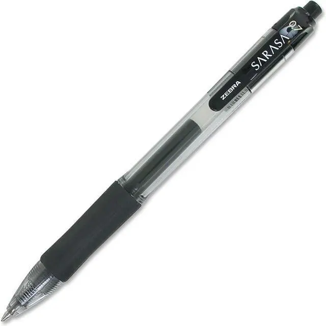 Alt view image 4 of 13 - Zebra Sarasa Retractable Gel Pen Black Ink Medium Dozen 46810