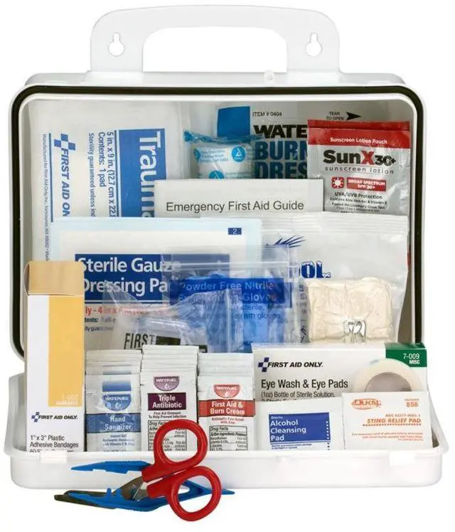 Alt view image 6 of 11 - First Aid Only Contractor ANSI Class A+ First Aid Kit for 25 People 128 Pieces 90753