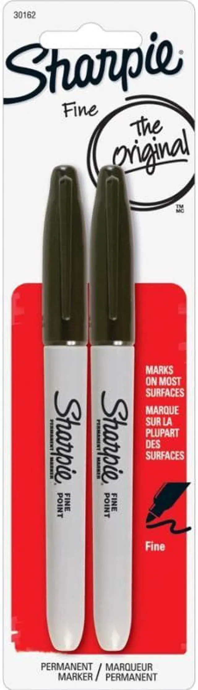 Alt view image 4 of 5 - Sharpie Permanent Marker Fine Point 2/PK Black 30162PP