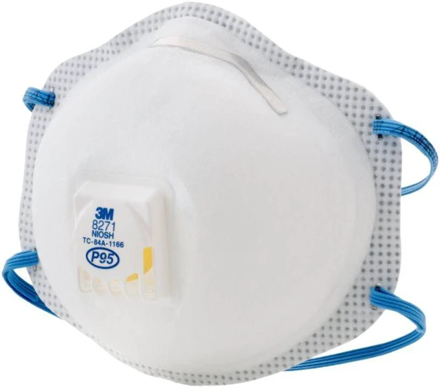 Alt view image 6 of 20 - Particulate Respirator 8271 P95 10/Box